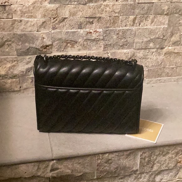 Michael Kors Rose Black Flap Purse - Picture 5 of 10